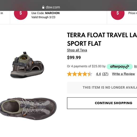 TEVA Terra-Float Travel Lace Sport Sandal Size 6 - Picture 13 of 14